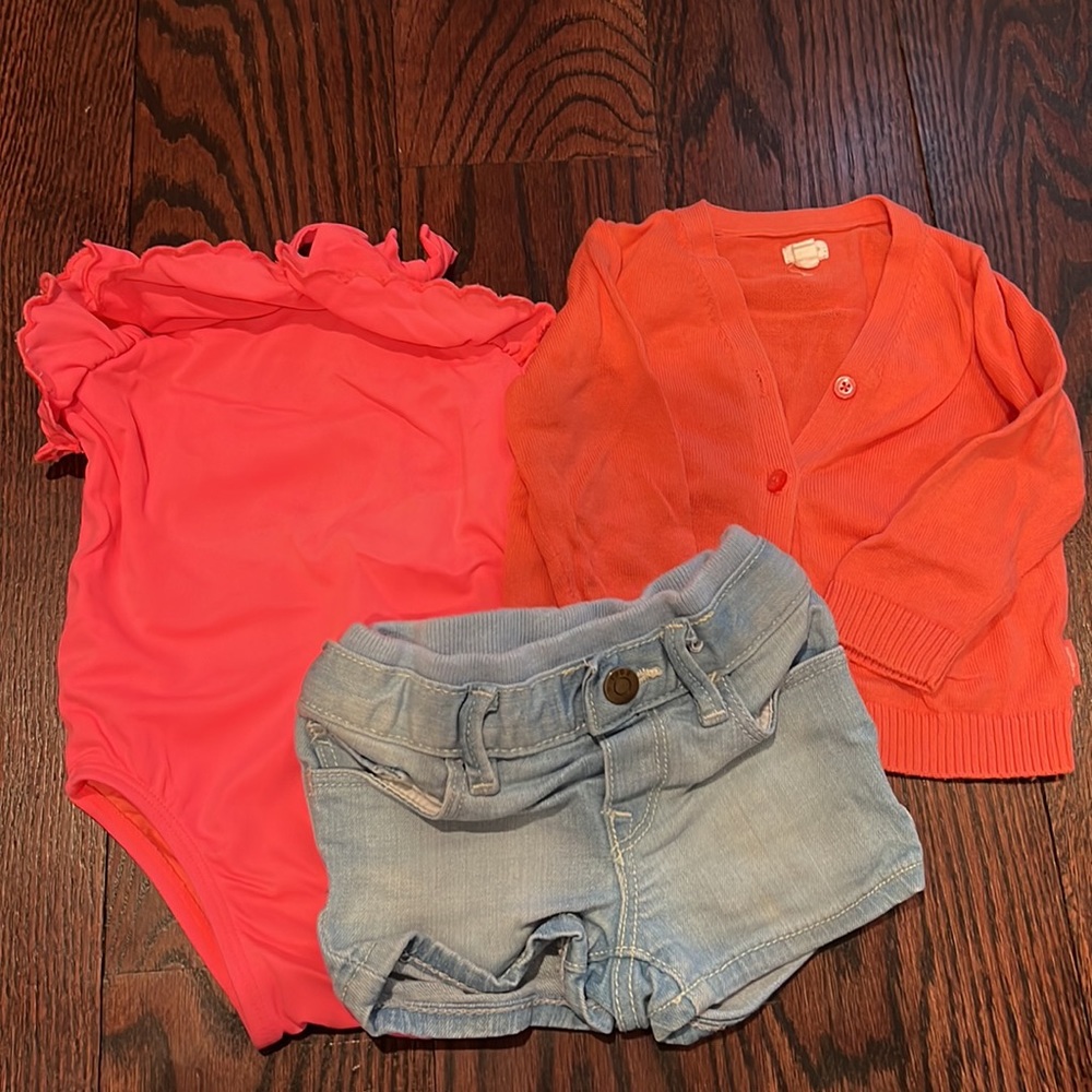 Gap bathing suit with shorts and sweater